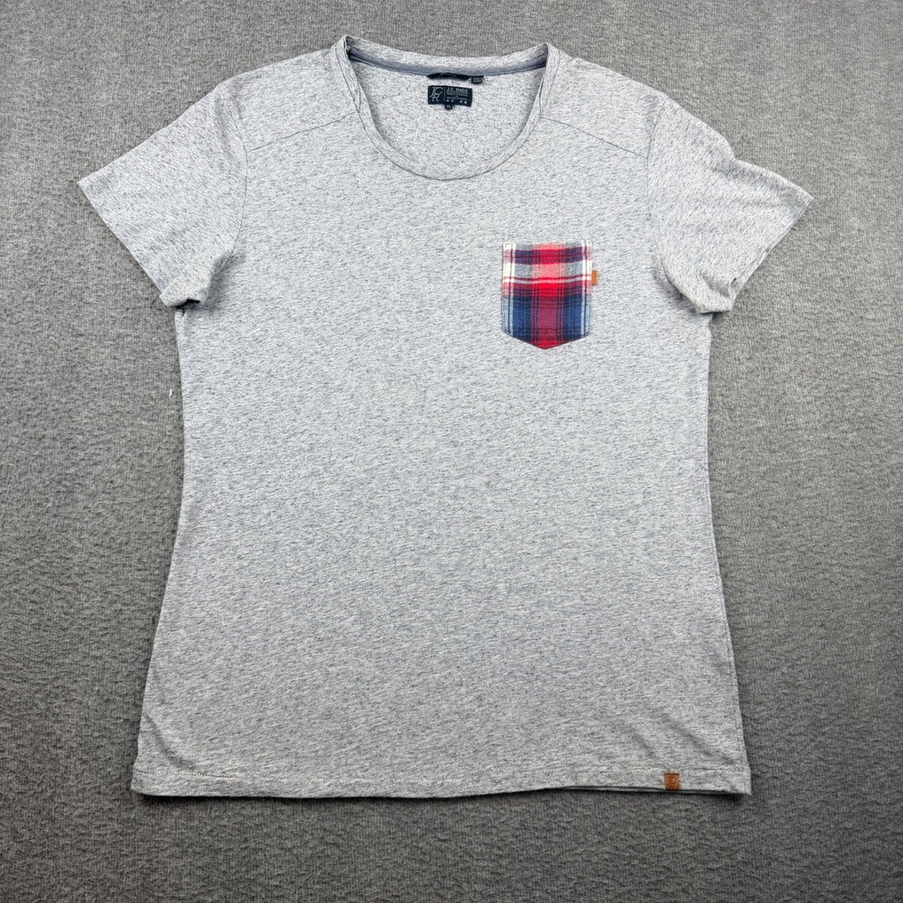 JC Rags‎ Grey Plaid Pocket Tee Shirt XL Regular Fit